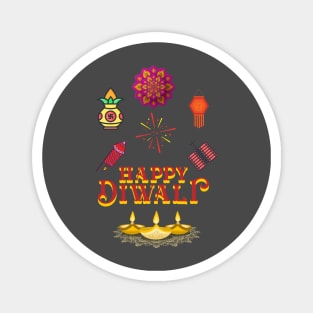 Diwali Festival design l Indian Festival l Desi l Happy Diwali Magnet